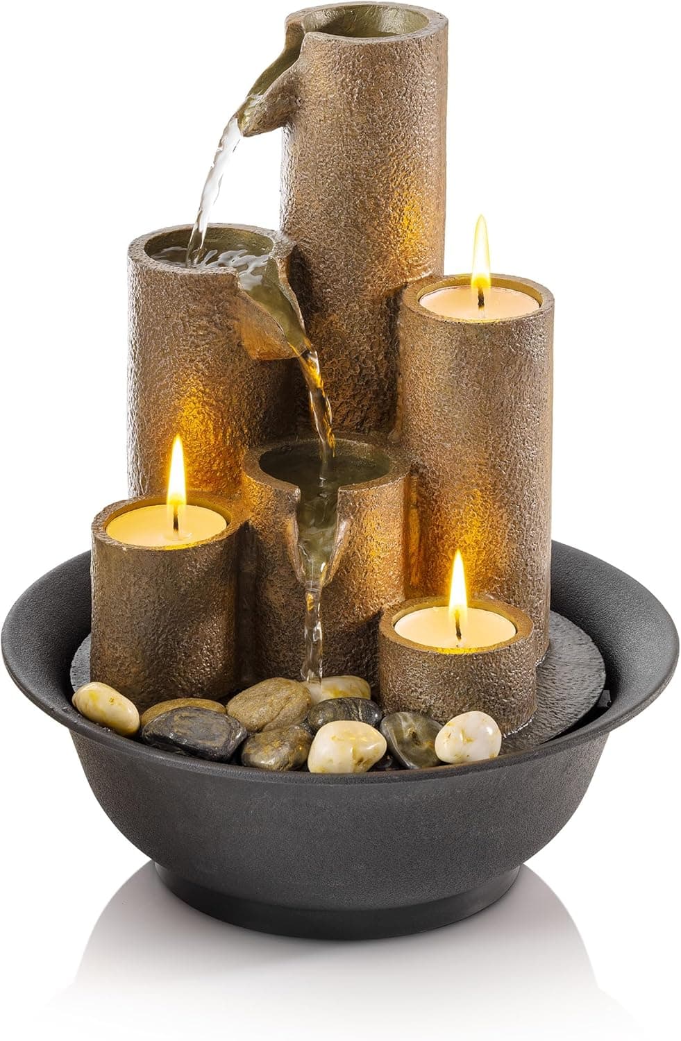 Alpine Corporation Indoor Tabletop Tiered Water Fountain
