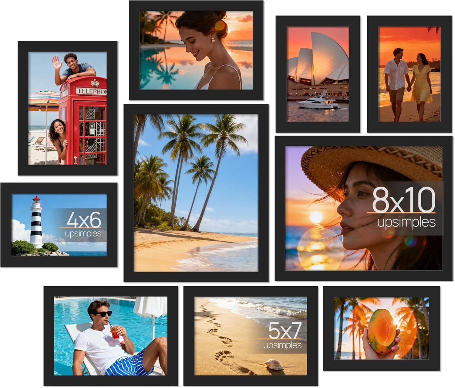 upsimples Picture Frames 10 Pack