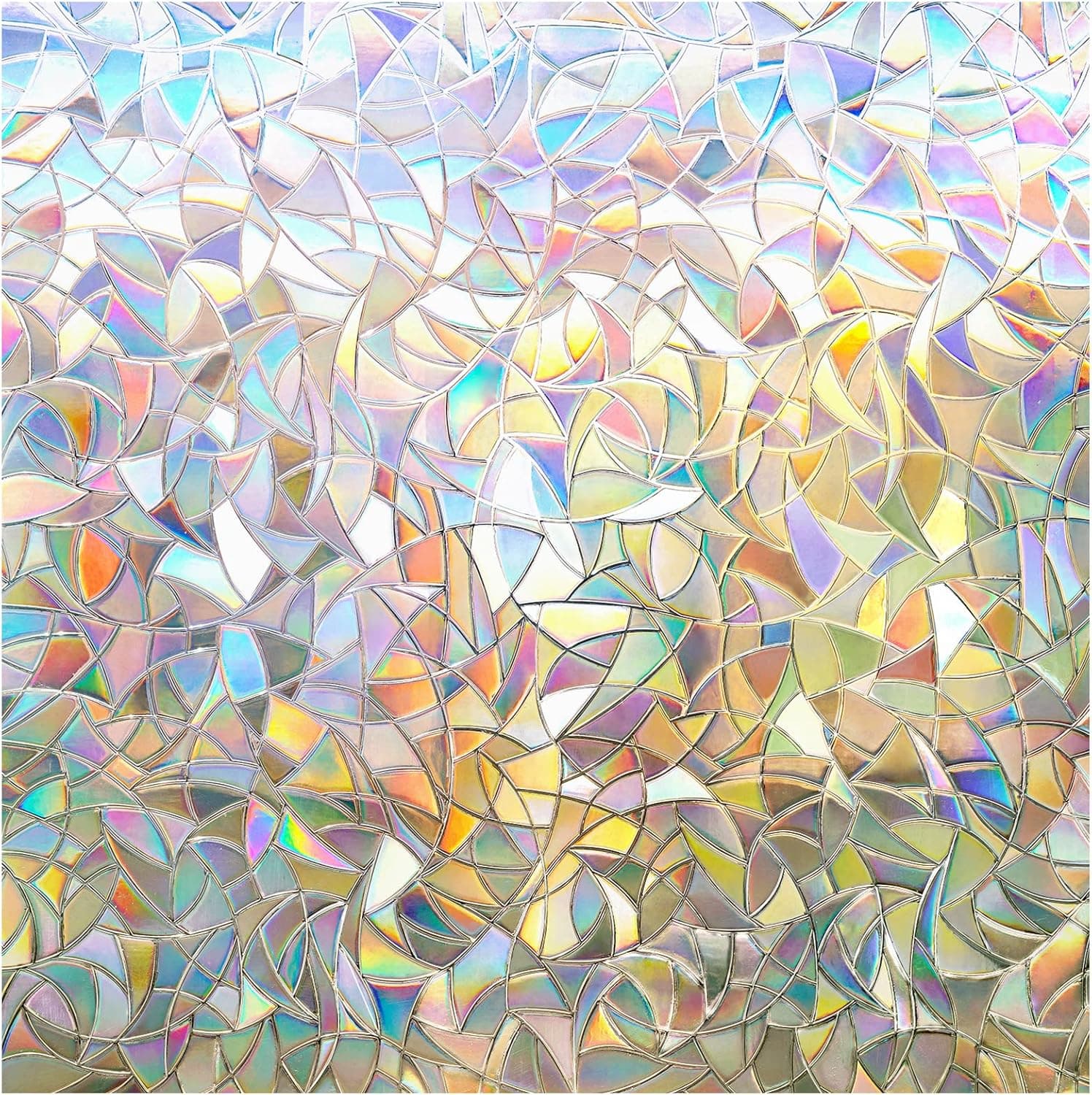 rabbitgoo Window Privacy Film Rainbow Film Decorative Window Sticker