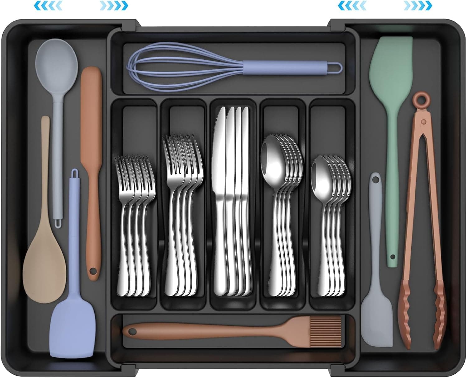 ukeetap Extra Large Expandable Silverware Organizer